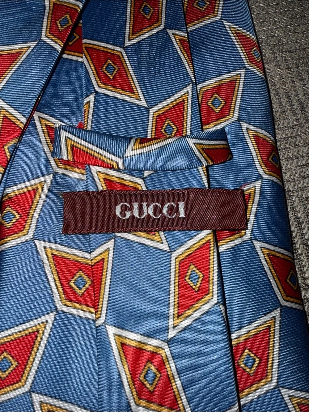 Gucci Blue 100% Silk Tie